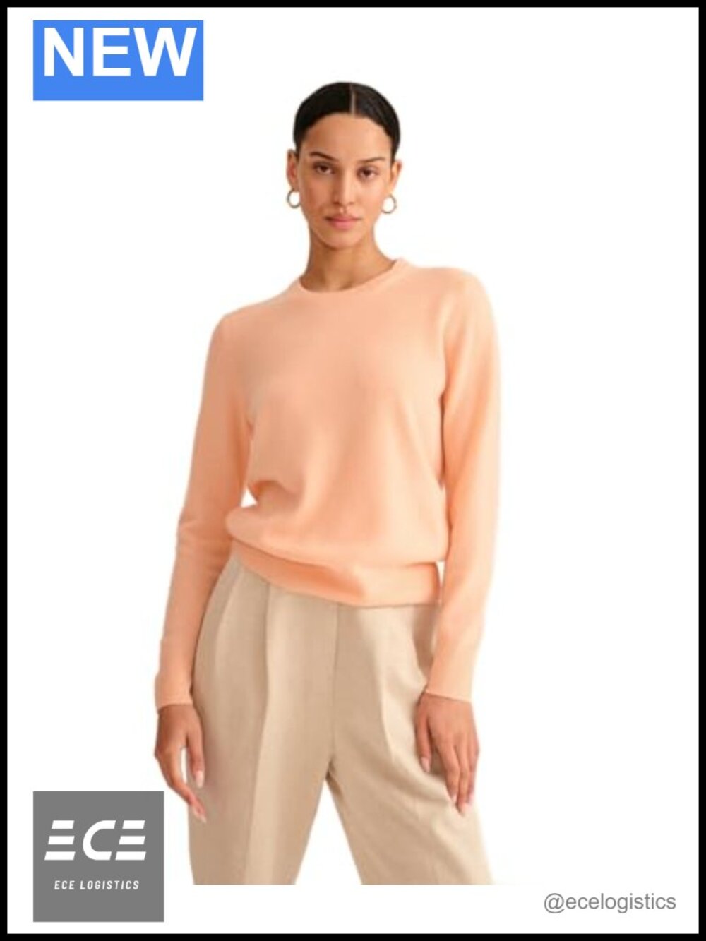 Cashmere Crewneck Pullover Sweater Long Sleeve Classic Knit Fall Winter